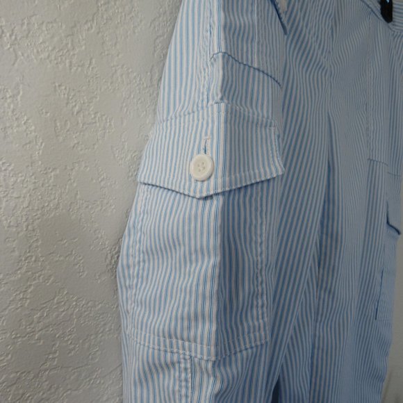 COPY - Izod Pants Sz 4 Striped Capri Cropped Cargo - Picture 7 of 15